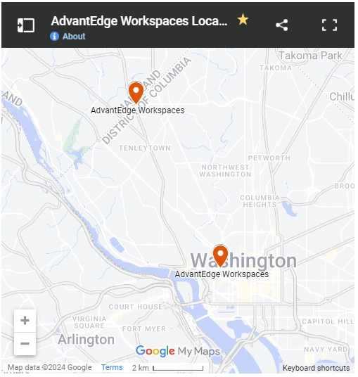 Google map for Advantedge Workspaces